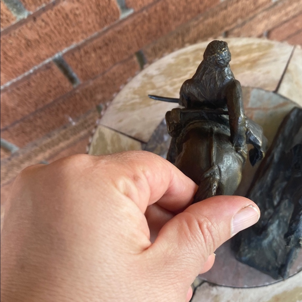 🐎FRANKLIN MINT Remington “The Mountain Man” &”THE COWBOY”Bronze Sculpture 🐎1988 - Picture 14 of 15